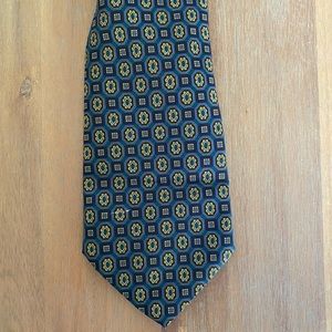 Men's Green Patterned Seta Silk Italian Tie